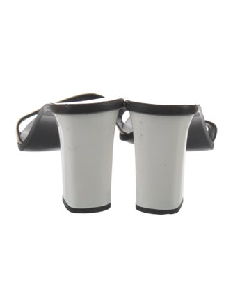 Gucci Patent Leather Colorblock Pattern Slides