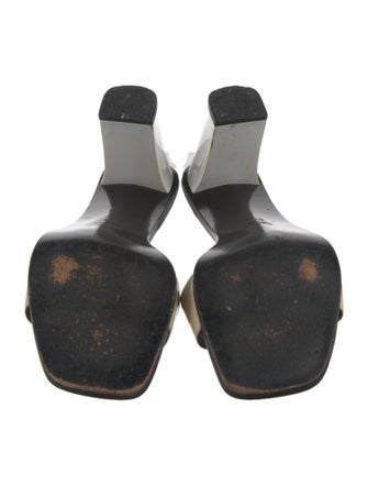 Gucci Patent Leather Colorblock Pattern Slides