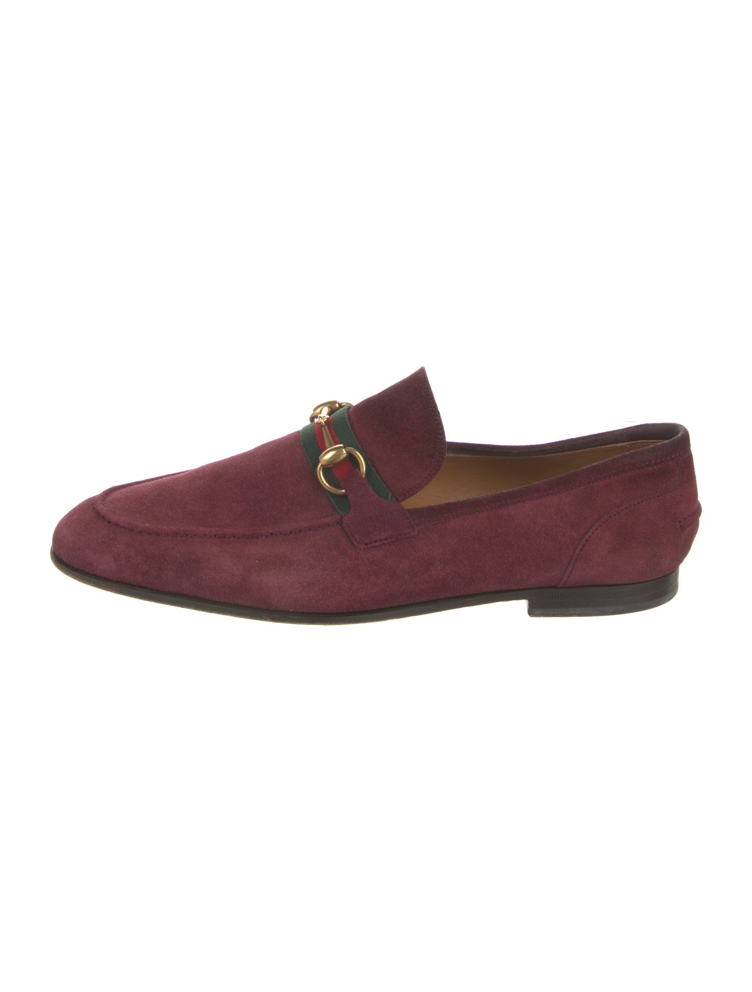 Gucci Web Accent Suede Dress Loafers