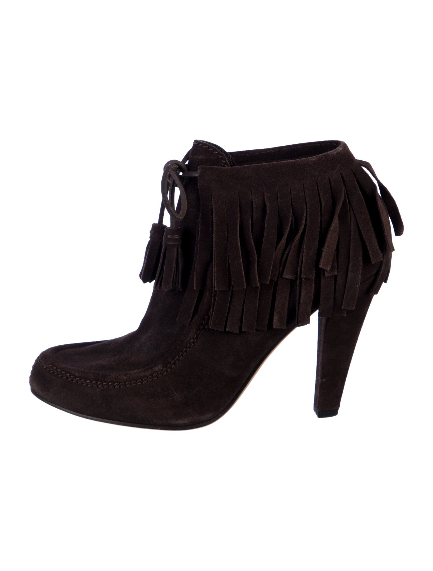Gucci Suede Tassel Accents Boots