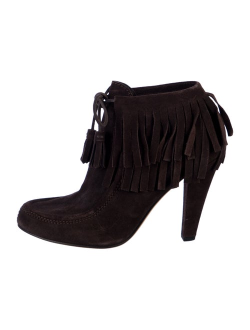 Gucci Suede Tassel Accents Boots