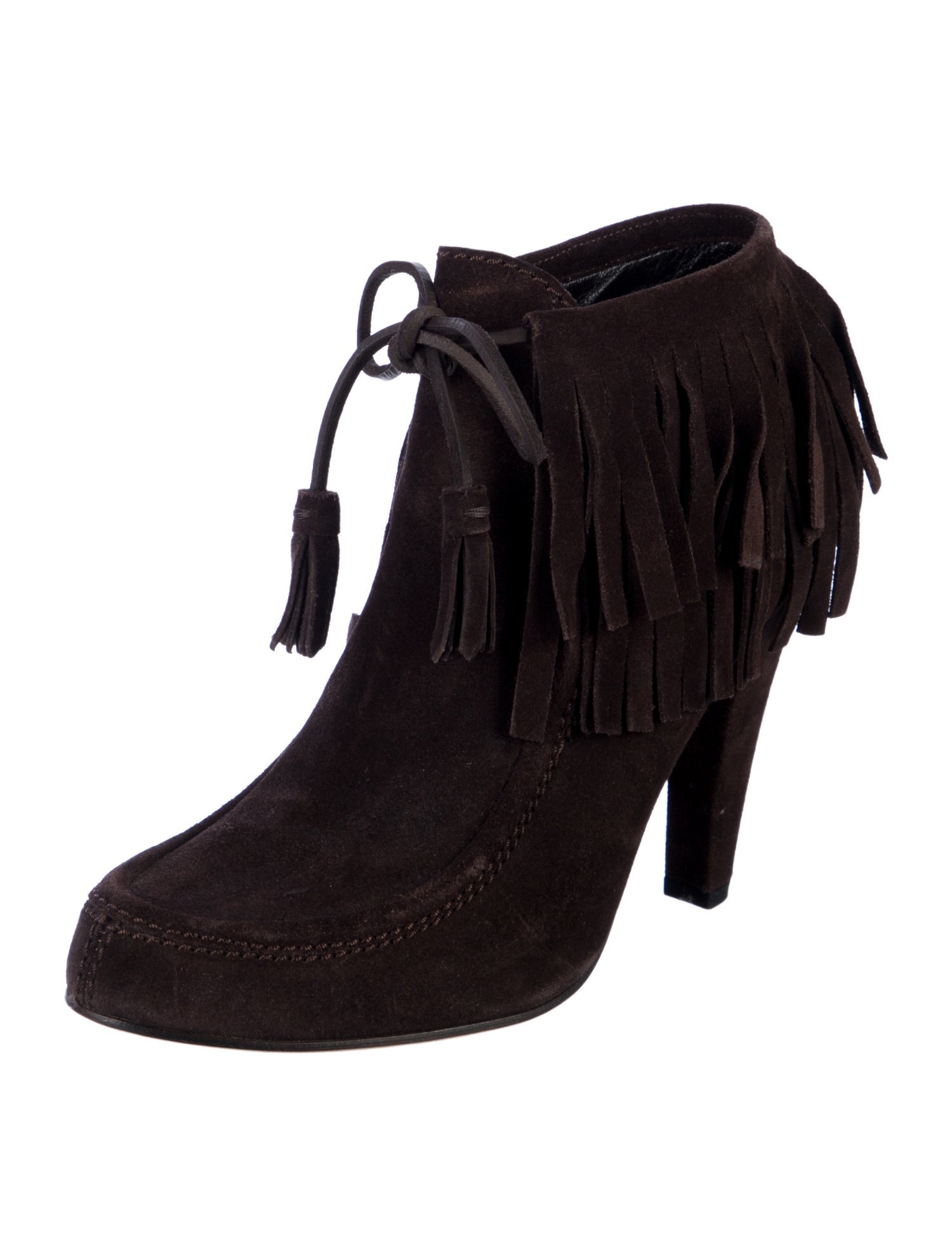 Gucci Suede Tassel Accents Boots