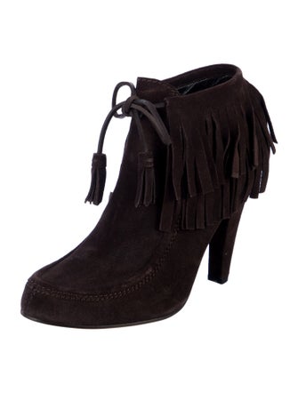 Gucci Suede Tassel Accents Boots
