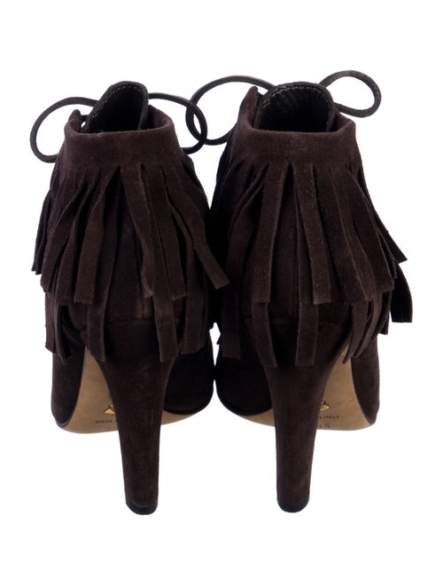 Gucci Suede Tassel Accents Boots