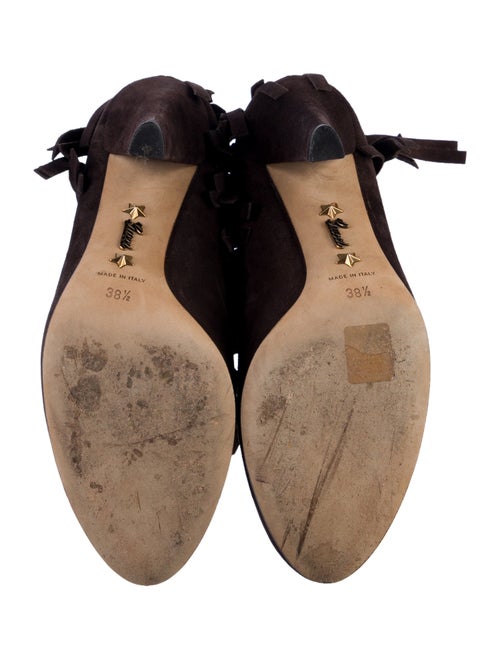Gucci Suede Tassel Accents Boots