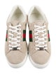 Gucci Suede Colorblock Pattern Sneakers