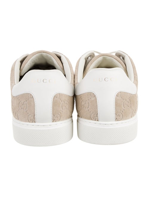 Gucci Suede Colorblock Pattern Sneakers