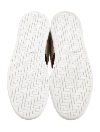 Gucci Suede Colorblock Pattern Sneakers