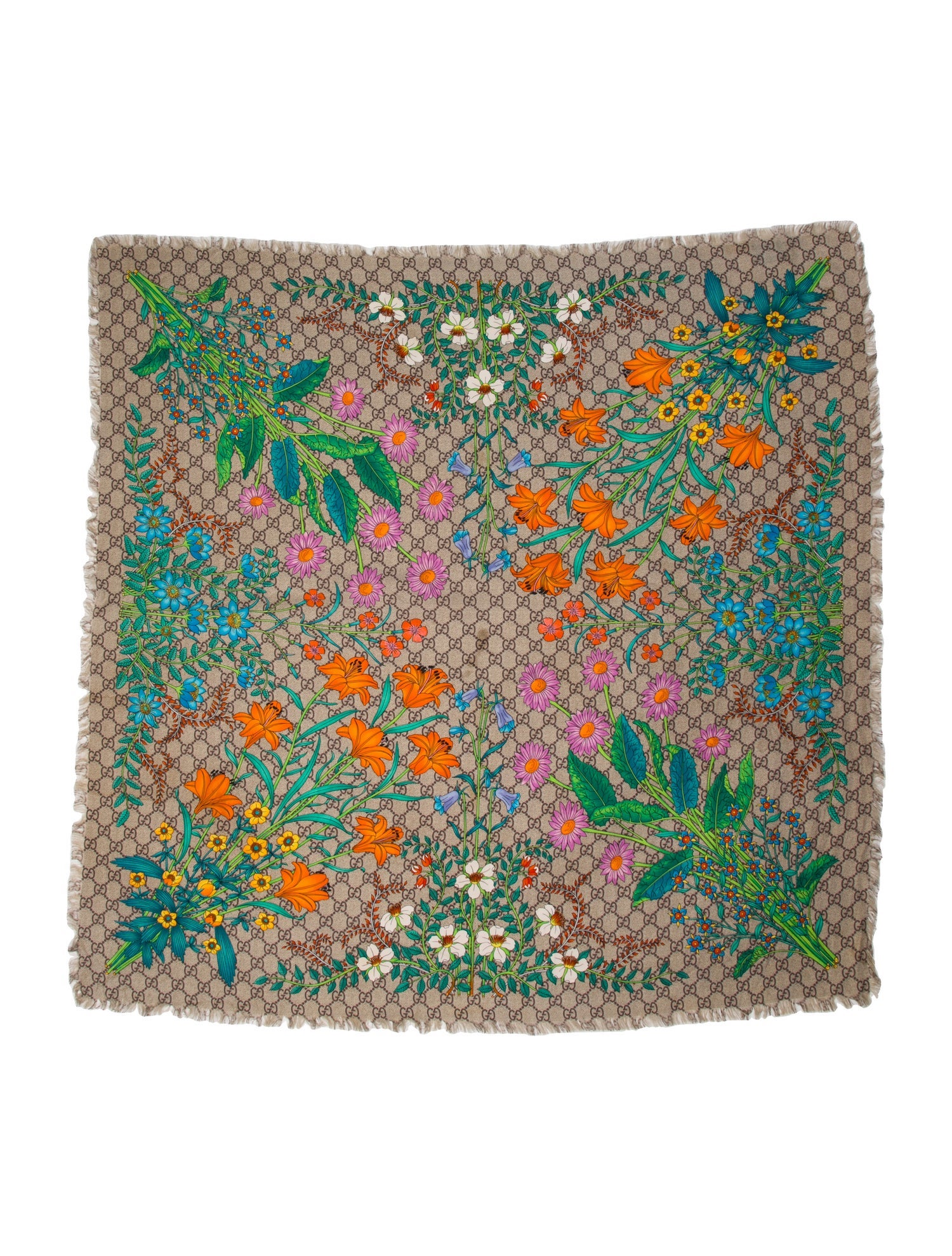 Gucci Silk GG Logo Scarf