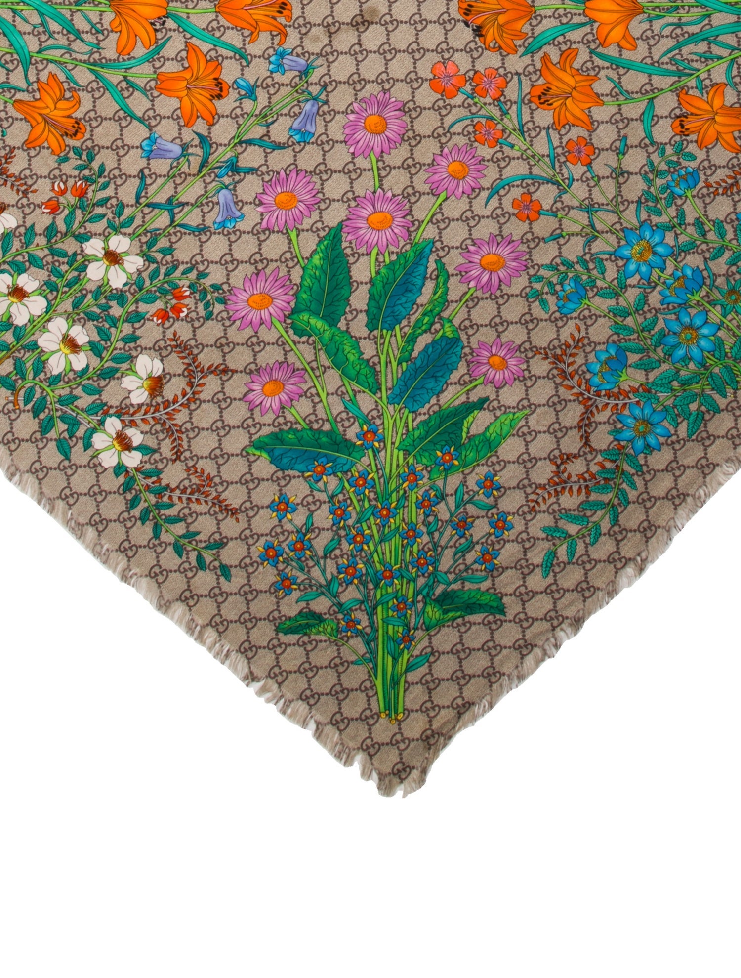 Gucci Silk GG Logo Scarf