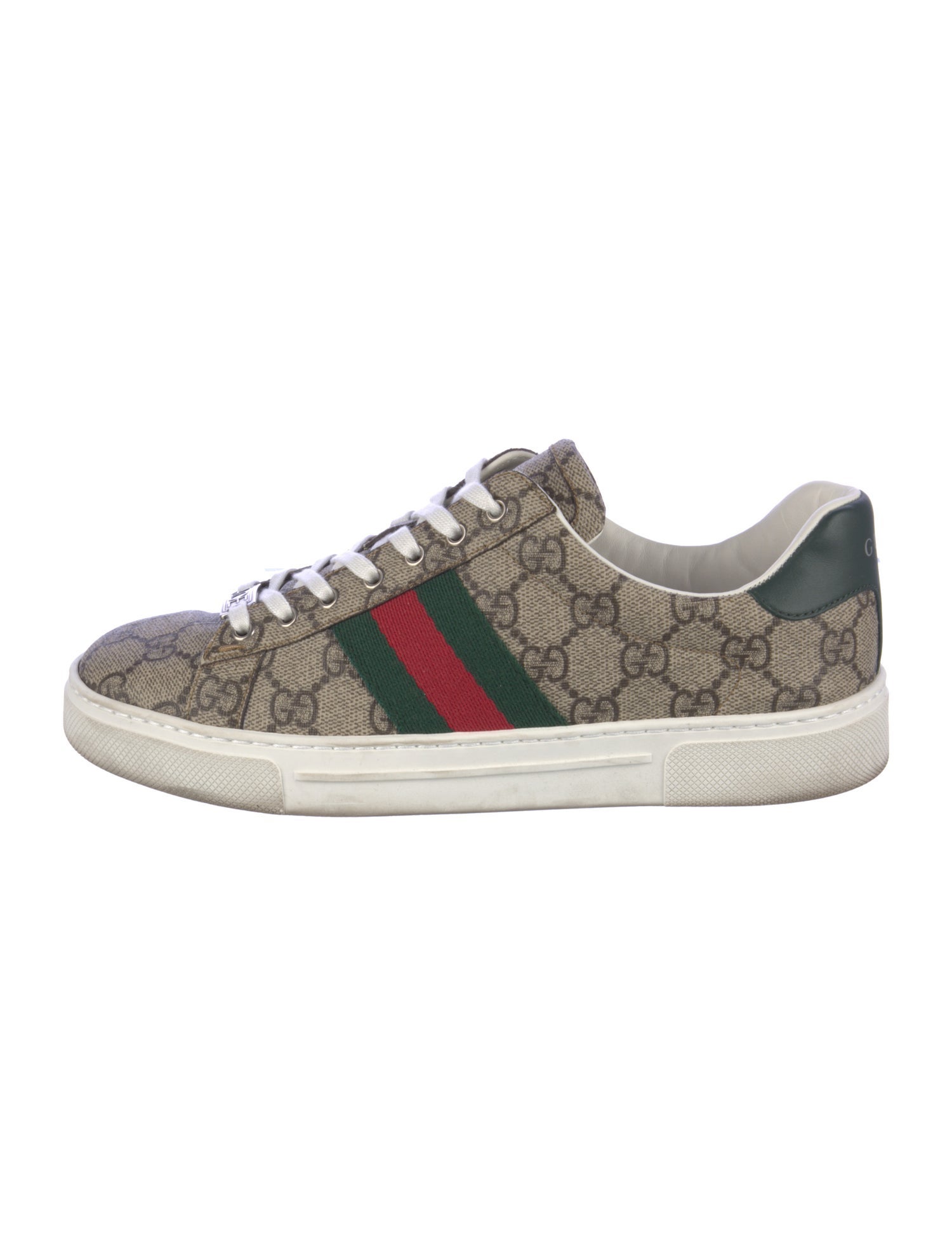 Gucci GG Supreme Leather Trim Embellishment Sneakers