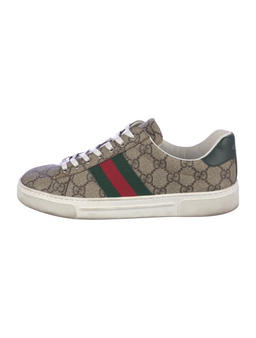 Gucci GG Supreme Leather Trim Embellishment Sneakers