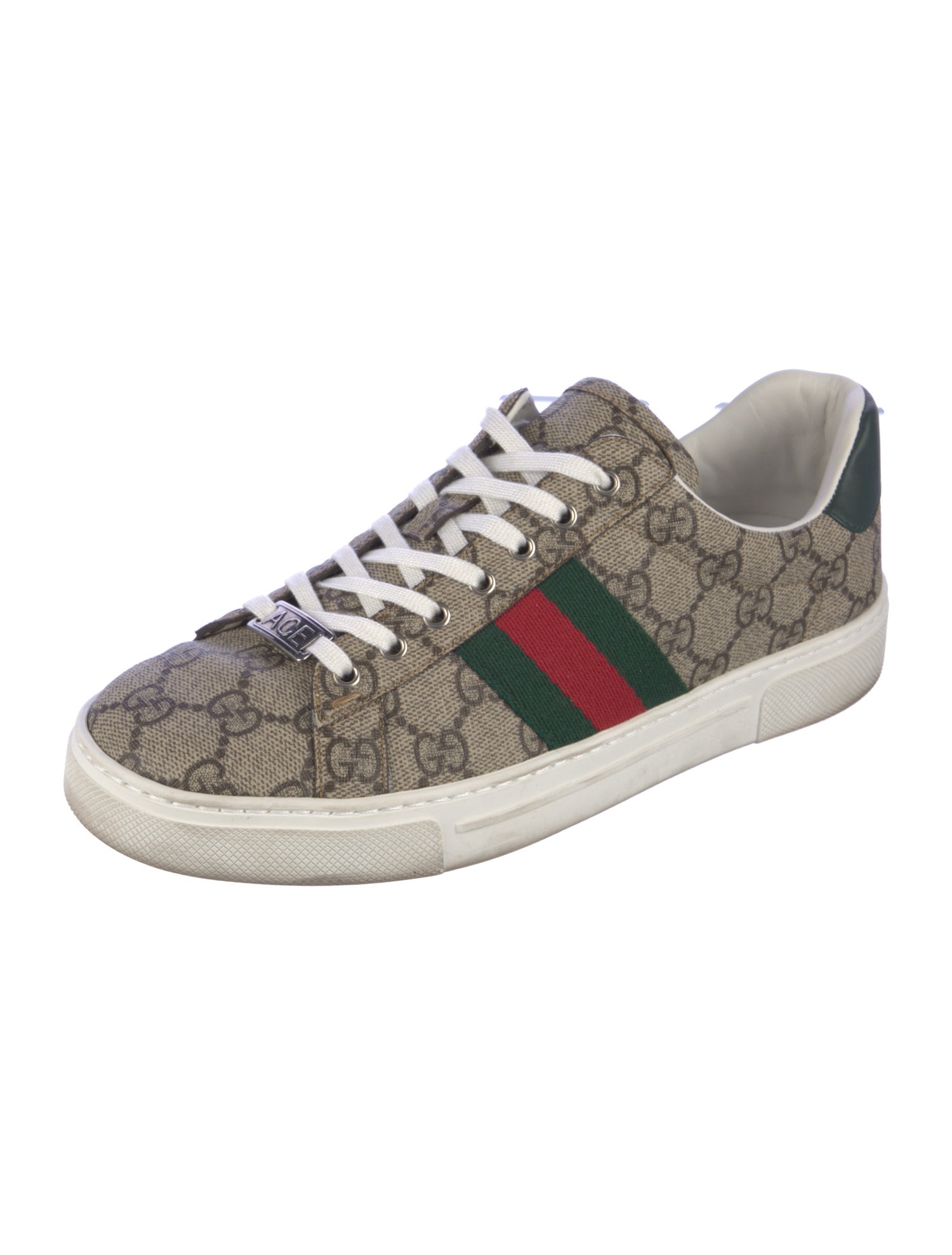 Gucci GG Supreme Leather Trim Embellishment Sneakers