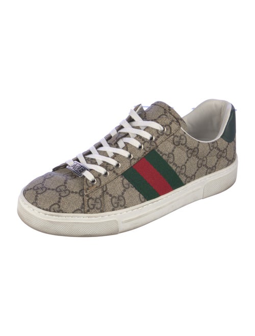 Gucci GG Supreme Leather Trim Embellishment Sneakers