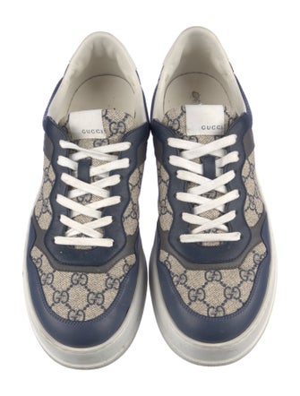 Gucci GG Supreme Leather Trim Embellishment Sneakers