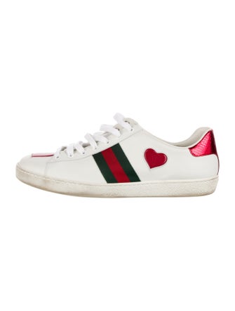 Gucci Web Accent Leather Sneakers
