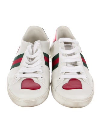 Gucci Web Accent Leather Sneakers