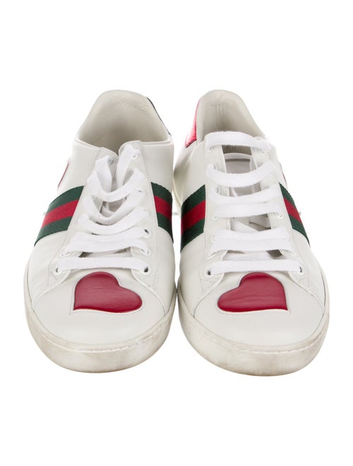 Gucci Web Accent Leather Sneakers
