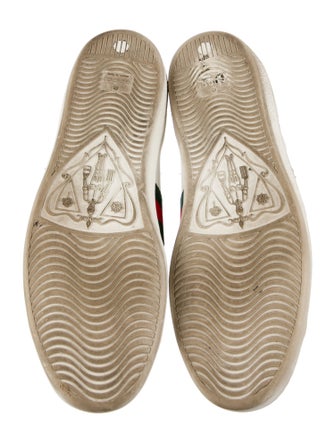 Gucci Web Accent Leather Sneakers