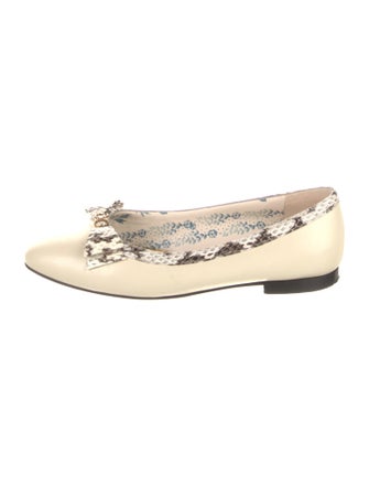 Gucci GG Logo Leather Ballet Flats