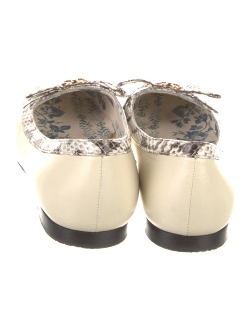 Gucci GG Logo Leather Ballet Flats