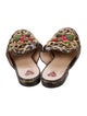Gucci Horsebit Accent Animal Print Mules