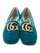 Gucci Double G Logo Velvet Pumps