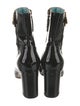 Gucci Faux Pearl Accents Patent Leather Boots