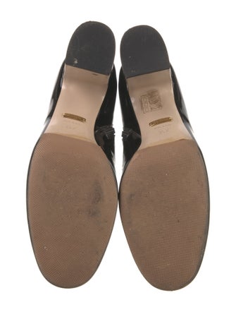 Gucci Faux Pearl Accents Patent Leather Boots