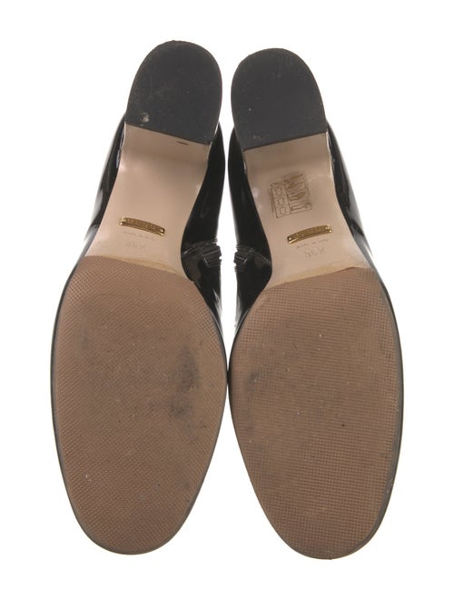 Gucci Faux Pearl Accents Patent Leather Boots