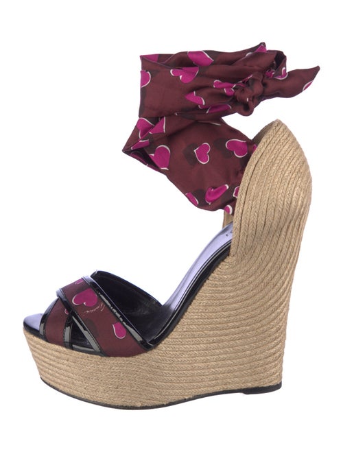 Gucci Satin Printed Espadrilles