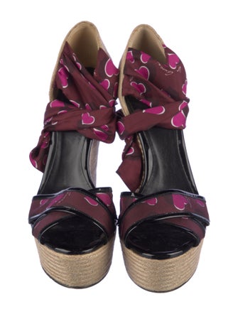 Gucci Satin Printed Espadrilles