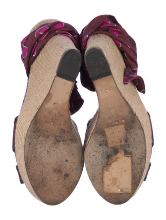 Gucci Satin Printed Espadrilles