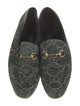 Gucci Horsebit Accent Velvet Loafers