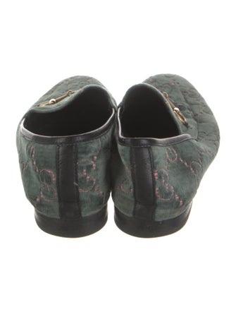 Gucci Horsebit Accent Velvet Loafers