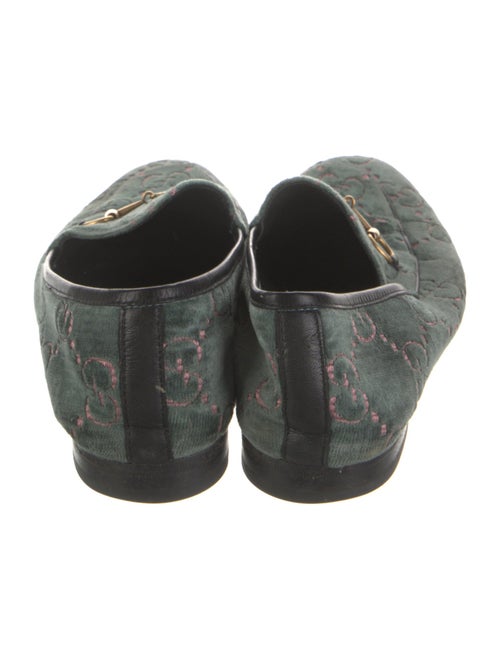 Gucci Horsebit Accent Velvet Loafers
