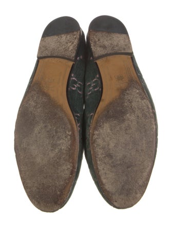 Gucci Horsebit Accent Velvet Loafers