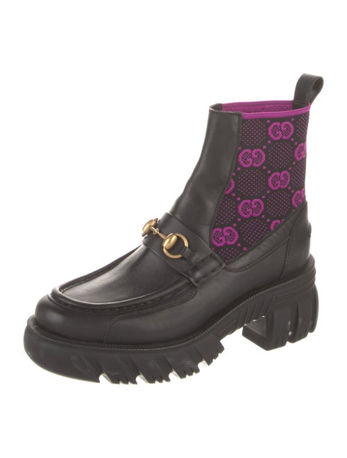 Gucci Horsebit Accent Leather Combat Boots
