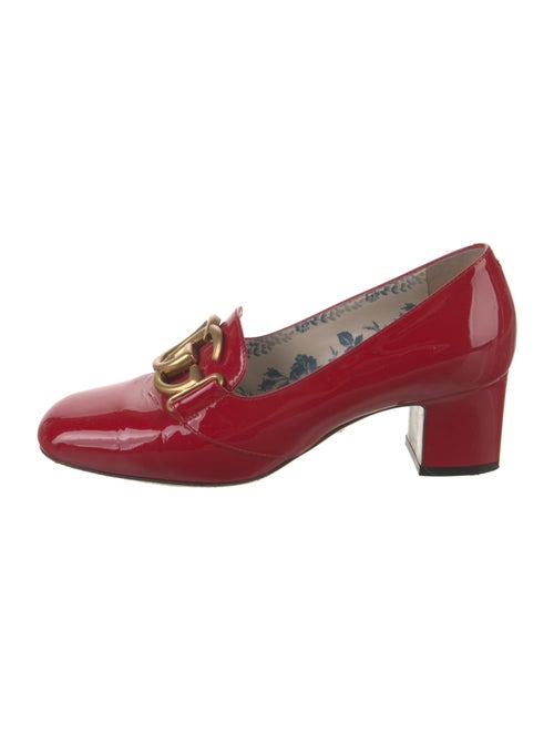 Gucci Double G Logo Patent Leather Pumps