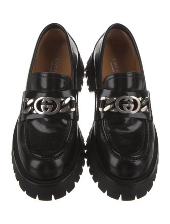 Gucci Interlocking G Logo Patent Leather Loafers