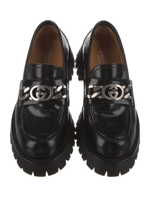 Gucci Interlocking G Logo Patent Leather Loafers