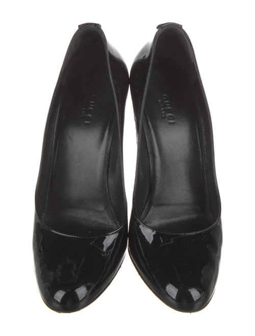 Gucci Interlocking G Logo Patent Leather Pumps