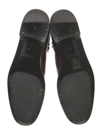 Gucci Web Accent Patent Leather Riding Boots