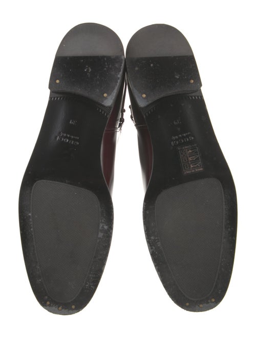 Gucci Web Accent Patent Leather Riding Boots