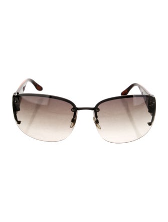 Gucci Interlocking G Logo Shield Sunglasses