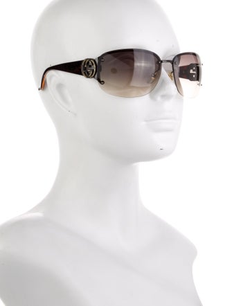 Gucci Interlocking G Logo Shield Sunglasses