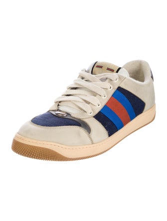 Gucci Microguccissima Pattern Suede Sneakers