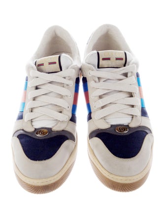 Gucci Microguccissima Pattern Suede Sneakers