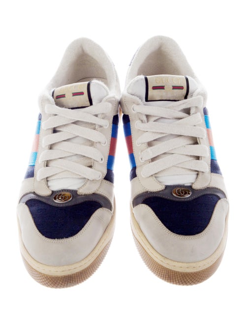 Gucci Microguccissima Pattern Suede Sneakers