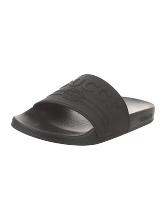 Gucci Interlocking G Logo Rubber Slides